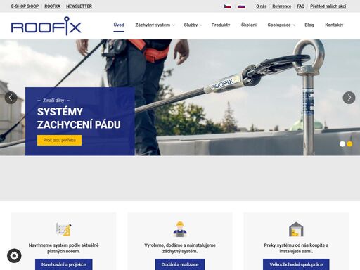 záchytný systém roofix pro váš bezpečný a jistý pohyb na střeše. realizovali jsme již přes 1 500 střech.