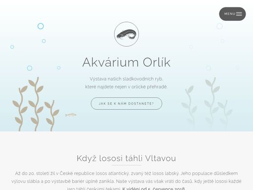 akvárium orlík nad vltavou. akvarijní expozice.