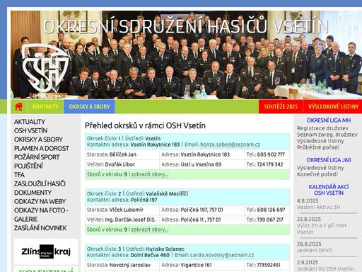 okresní sdružení hasičů vsetín - oficiální informační server