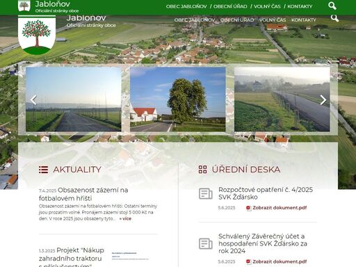 obec jabloňov se nachází mezi dálnicí d1 a silnicí druhé třídy č. 602 asi 6 kilometrů jihovýchodně od velkého meziříčí v nadmořské výšce 500 metrů.