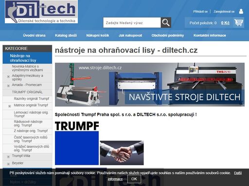 nástroje na ohraňovací lisy amada-promecam, wila-trumpf, beyeler, lvd, safan, darley, ermak, weinbrenner, durmazlar, baykal,eht, cbc a další.v naší nabídce ohraňovacích nástrojů najdete sortiment standardních i speciálních nástrojů, včetně atypickýc