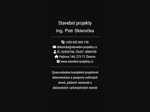 naše firma provádí zaměřování staveb, návrhy, studie, stavební dozor, odborné poradenské konzultace dále zpracováváme kompletní projektovou dokumentaci.