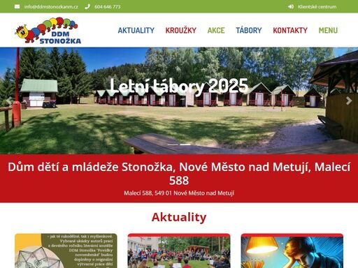 stránky ddm stonožka nové město nad metují