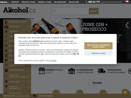 prodej alkoholu z celého světa. doručení po praze do 90 minut, celá čr do druhého dne.