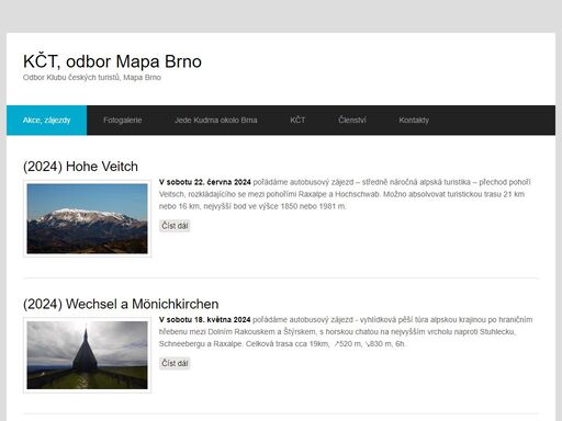klub českých turistů, odbor mapa brno