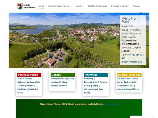 oficiální stránky města horní planá | lipno, šumava, jižní čechy