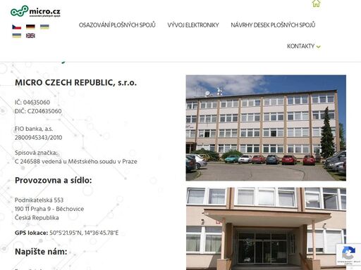 homepage micro.cz - osazování dps, vývoj elektroniky a její opravy. hledáte-li řešení vašeho problému, zdarma vám poradíme. napište prosím nebo zavolejte...