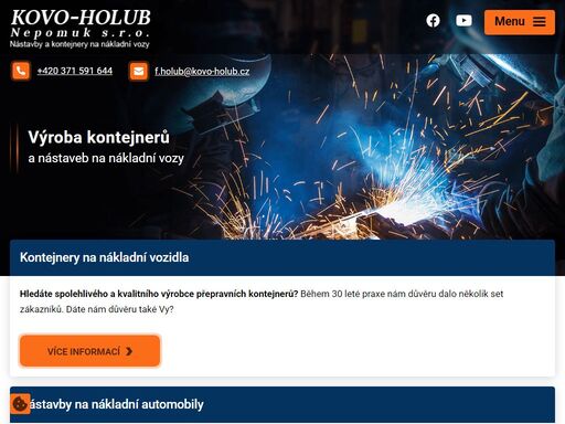 naše společnost se zabývá výrobou železných a hliníkových nástaveb na nákladní automobily, kontejnerů pro přepravu stavebního materiálu a kovovýrobou. zjistěte o nás více.