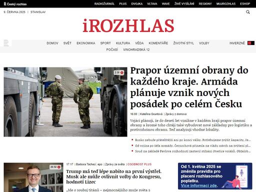 irozhlas - zpravodajský server českého rozhlasu přináší ověřené zprávy z česka i ze světa od svých zpravodajů.