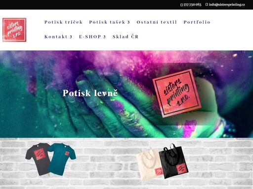 výroba a potisk reklamního textilu, potisk triček, potisk tašek, potisk mikin a pracpvních oděvů sítotiskem. výroba tašek na zakázku.