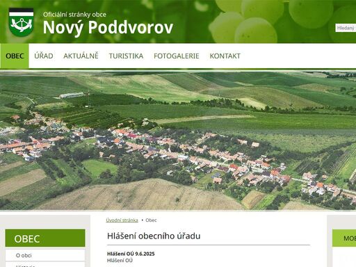 oficiální stránky obce nový poddvorov