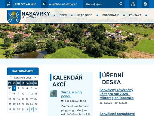 oficiální stránky obce nasavrky