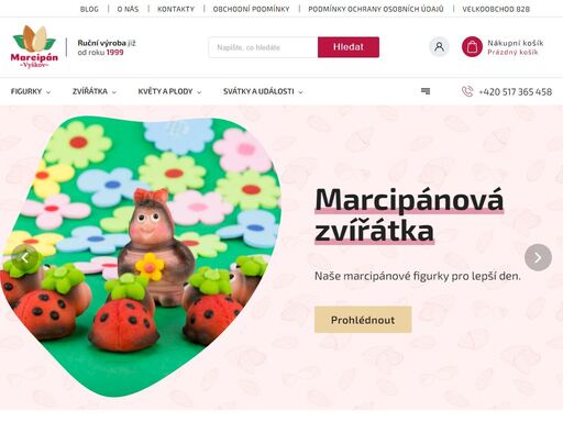 ručně modelované marcipánové figurky z pravého marcipánu s vysokým obsahem mandlí a kvalitní marcipánová hmota pro domácí i profesionální cukráře.