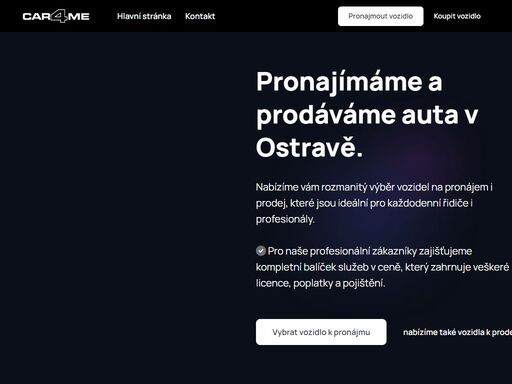 vaše bezstarostná jízda začíná u nás - pronájem a prodej aut v ostravě.