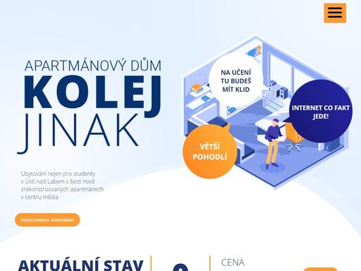 ubytování v 7 nově zrekonstruovaných apartmánech nejen pro studenty blízko ujepu a centra města ústí nad labem.