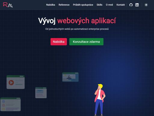 profesionální vývoj moderních webových aplikací, responzivních firemních webů a e-shopů. specializuji se na digitalizaci firemních procesů a tvorbu aplikací na míru.