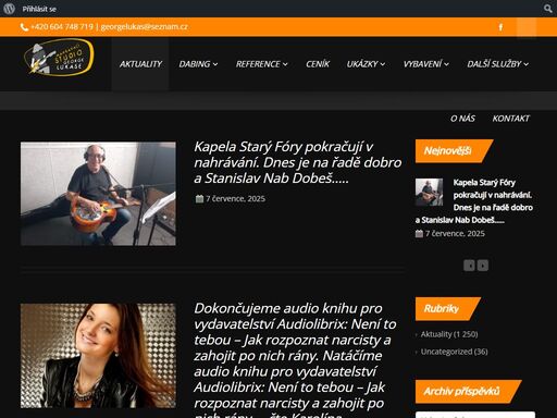 nabízíme služby dabingového i reklamního studia. naše portfolio herců obsahuje desítky rozličných mužských, ženských i dětských hlasů, ve většině světových jazyků. nadabujeme dokumentární i celovečerní film. full dabing i dabing pokrývací. máme nespočet překladatelů, úpravců textu i režisérů. dlouholeté zkušennosti zaručují profesionální kvalitu a dobře odvedenou práci.