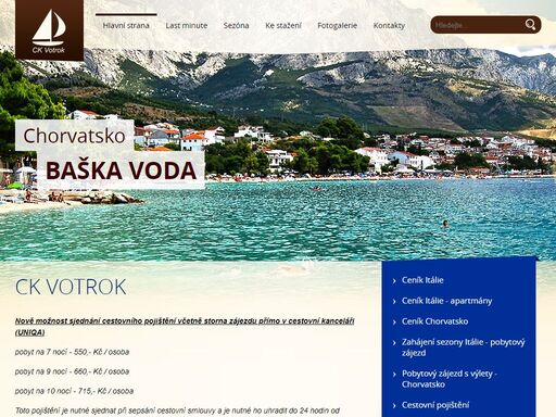 vítejte na webových stránkách cestovní kanceláře votrok hradec králové. jsme cestovní kancelář orientující se zejména na pobytové zájezdy v destinacích v itálii a chorvatsku, dále na pobytové i poznávací zájezdy po celé evropě.