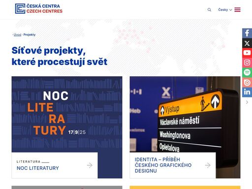 oficiální web ústředí českých center. informace o pobočkách v zahraničí, české kultuře. podpora organizace akcí s českými filmy, výstav českého umění.