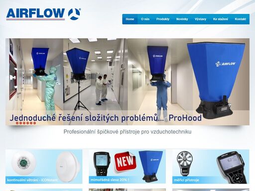 airflow nabízí  přenosné přístroje pro měření vzt parametrů, domácí designové ventilátory icon.            