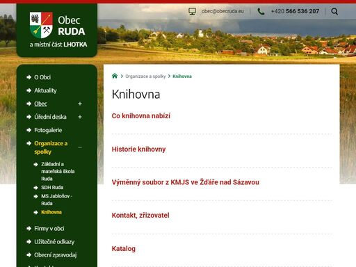 oficiální stránky obce ruda a místní části lhotka.