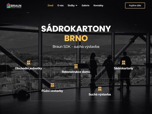  dodáváme komplexní služby v oblasti suché výstavby, sádrokartonů v brně. společnost braun sdk s.r.o. realizovala více než 1000 projektů v brně ale i v zahraničí a patří tak k nejstabilnějšín stavebním firmám v regionu brna. 
