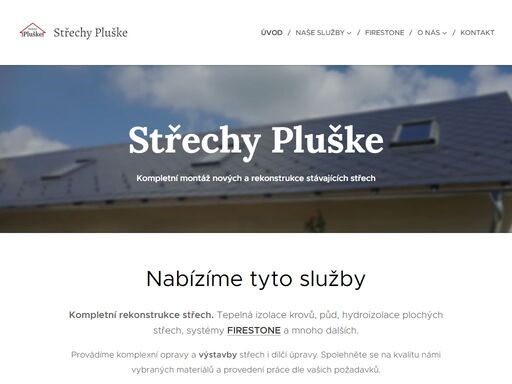kompletní rekonstrukce střech. tepelná izolace krovů, půd, hydroizolace plochých střech, systémy firestone a mnoho dalších.