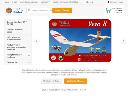 stavebnice modelů letadel, kit for beginners, hiesbok.com,model airplane kit,stavebnice v rozsypu,dlg