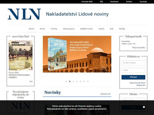 nakladatelství lidové noviny - webová prezentace a e-shop