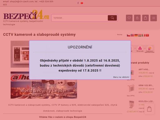 cctv kamerové a slaboproudé systémy, ahd, hd-tvi, hd-cvi kamery, nvr,xvr, elektronické zabezpečení, slaboproudé technologie