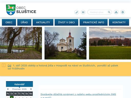 obec, obecní úřad, úřední deska oficiální stránky obce