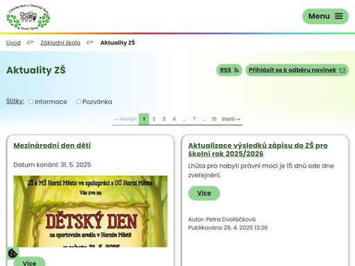 naše malotřídní škola je tvořena 1. stupněm základní školy a je spojená s mateřskou školou nejen organizačně, ale celou koncepcí vzdělávacího procesu.