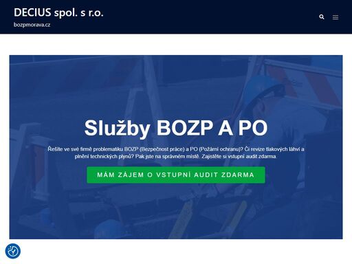 služby bezpečnosti práce (bozp), požární ochrany (po) a revize tlakových láhví a plnění technických plynů. vypracování dokumentaci, auditů, školení na míru.