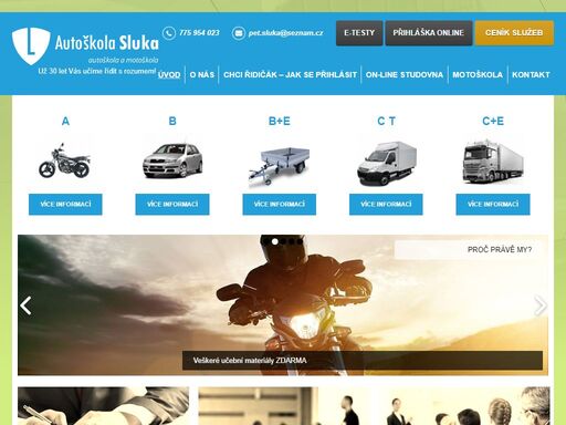 autoškola sluka soběslav - široké spektrum služeb, kvalitní autoškola za skvělé ceny, školení řidičů, motoškola