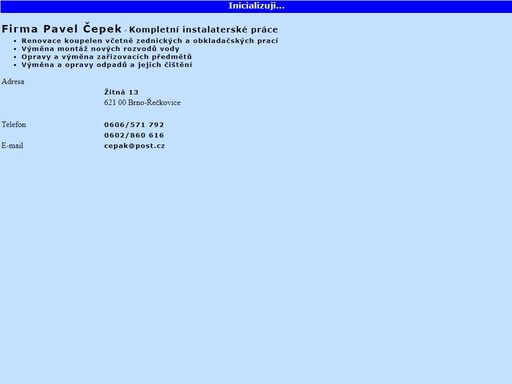 vodoinstalatérská firma