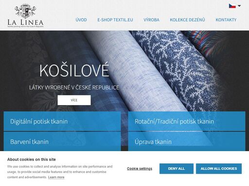 vítáme vás
jsme tradiční česká tiskárna textilu se sídlem ve dvoře králové nad labem, v regionu s bohatou textilní historií. naše společnost ...