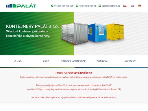 patříme mezi přední dodavatelé kontejnerů v čr. nabízíme výrobu kontejnerů dle požadavků zákazníka. mezi nabízené kontejnery patří: skladové kontejnery mobilní / svařované, ekosklady mobilní / svařované, přepravní kontejnery, kancelářské a obytné kontejnery, použité kontejnery.