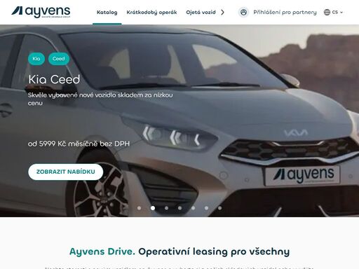 operativní leasing drive.ayvens.cz pro soukromé osoby i podnikatele. vyberte si váš nový vůz na operák snadno a výhodně.