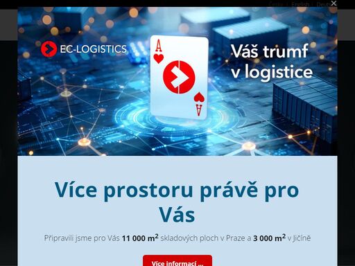přívětivá logistická řešení, přepravní služby (silniční, námořní i letecké přepravy) po celém světě. nabízíme vlastní skladové plochy v moderních skladových terminálech.