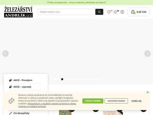 železářství andrlík - spojovací materiál, nářadí, stroje, kotevní technika,vše pro dílnu, stavbu, zahradu