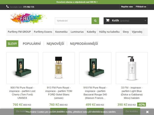 parfémy a kosmetika fm group, essens - nejlepší ceny, skvělé vůně. dále nabízíme zajímavé dárkové zboží.