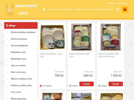 prodejna zahraničních delikatesních sýrů