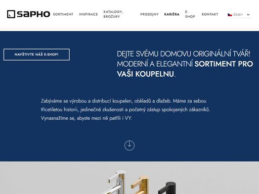 sapho koupelny : koupelny a jejich vybavení