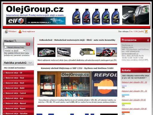 prodáváme: oleje, aditiva, olejové filtry, autokosmetiku. doporučujeme oleje castrol, repsol, shell, elf, total, valvoline, selenia.