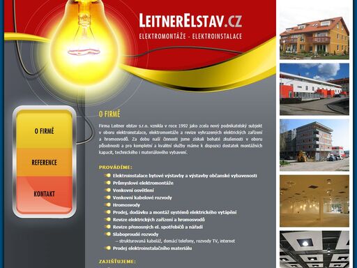 o firmě - leitner elstav s.r.o., elektromontáže - elektroinstalace - revize vyhrazených elektrických zařízení a hromosvodů.
