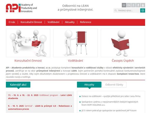 komplexní konzultační a vzdělávací služby v oboru průmyslové inženýrství a konceptu lean