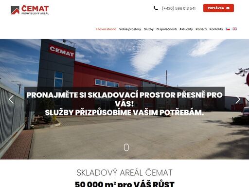 logistický areál čemat, s.r.o. nabízí služby v oblasti skladování a pronájmu prostor pro vaše podnikání. 50 000 m2 pro váš růst.