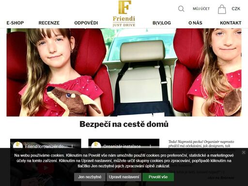 organizér na přední sedadlo do auta a taška | friendi.cz