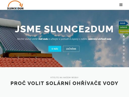 ?ompletní řešení solárního ohřevu vody – od prodeje kvalitních solárních ohřívačů až po montáž a dodávku všech potřebných komponentů pro solární kolektory, bojlery pro ohřev vody.
