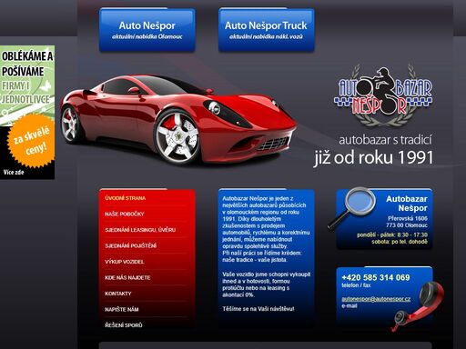 autobazar nešpor, prodej ojetých osobních a užitkových vozů, motocyklů, skútrů, karavanů nebo obytných automobilů.